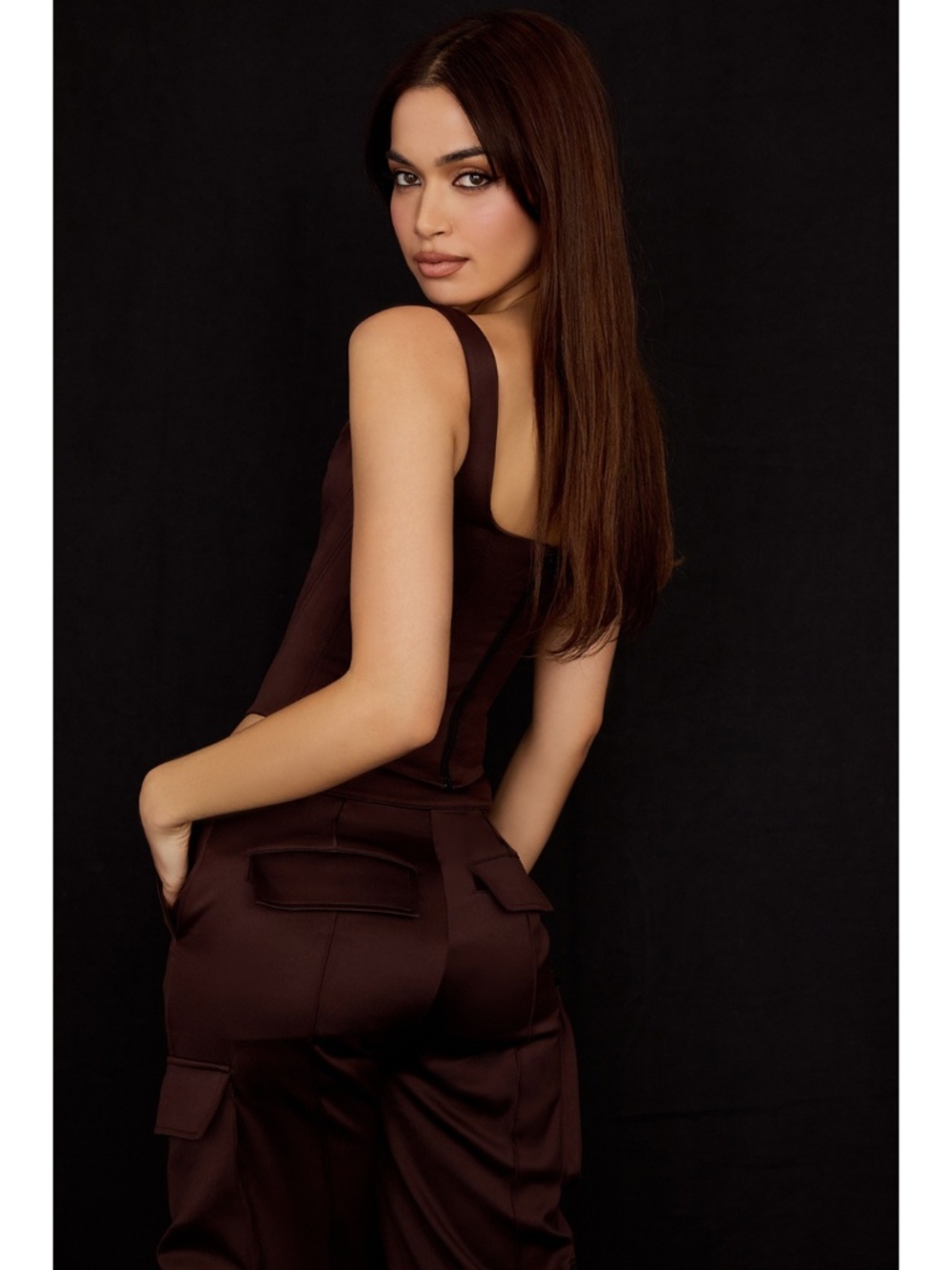 NEW House of CB Rafa Top Chocolate Brown XS - Picture 10 of 17
